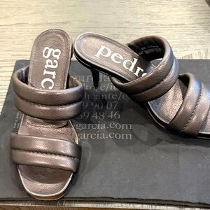 Pedro Garcia Black Leather Sandals